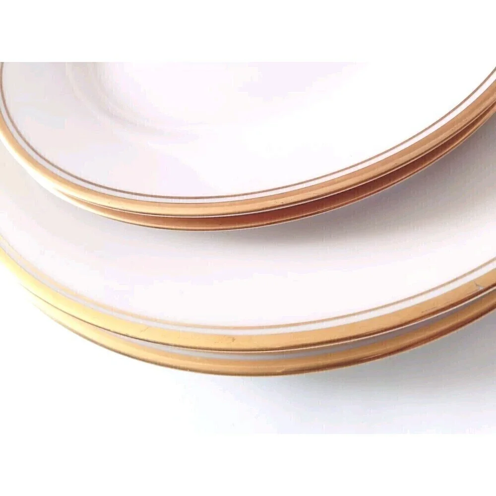 Noritake Japan Dinner Salad Plates Ivory China Viceroy 7222 Set Of 4 Vintage